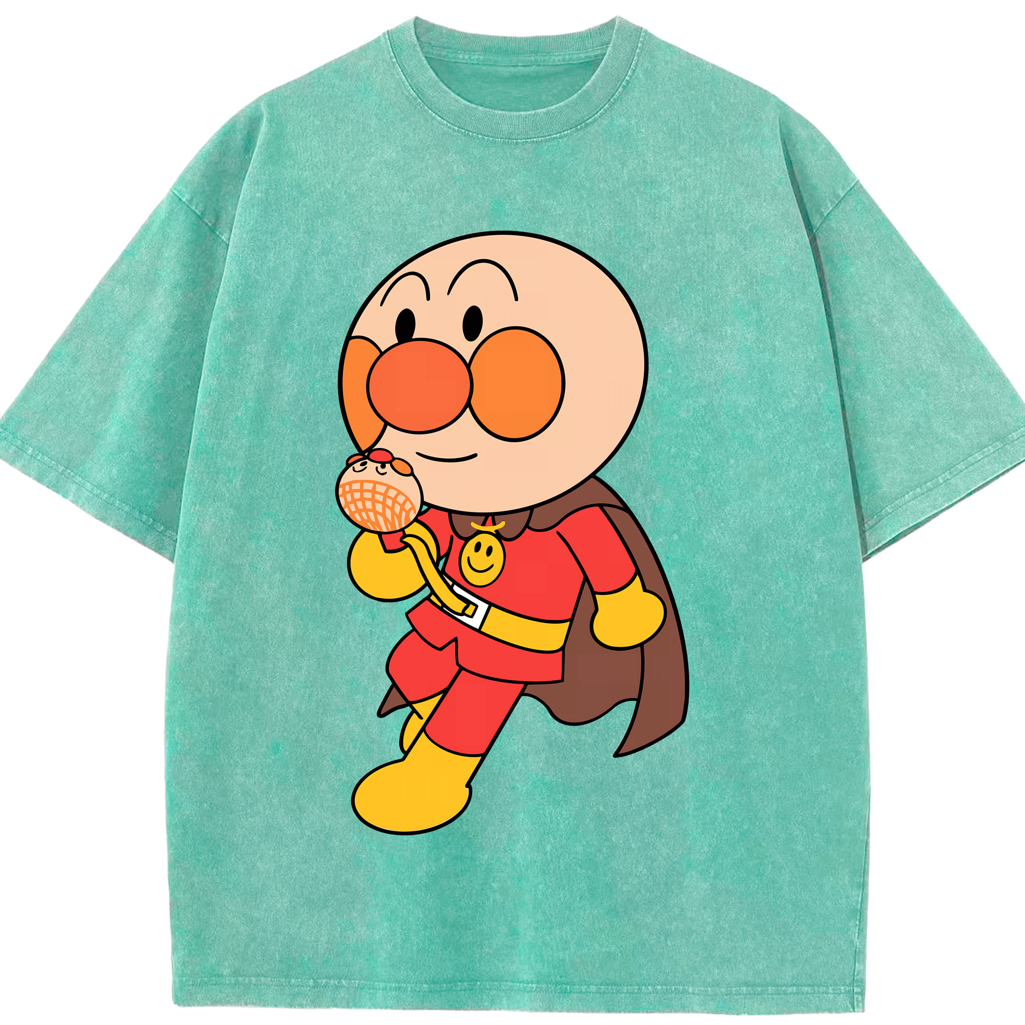 （画像用） アンパンマン Anpanman 綿100% ヴィンテージ風 半袖Tシャツ（フロントプリント）